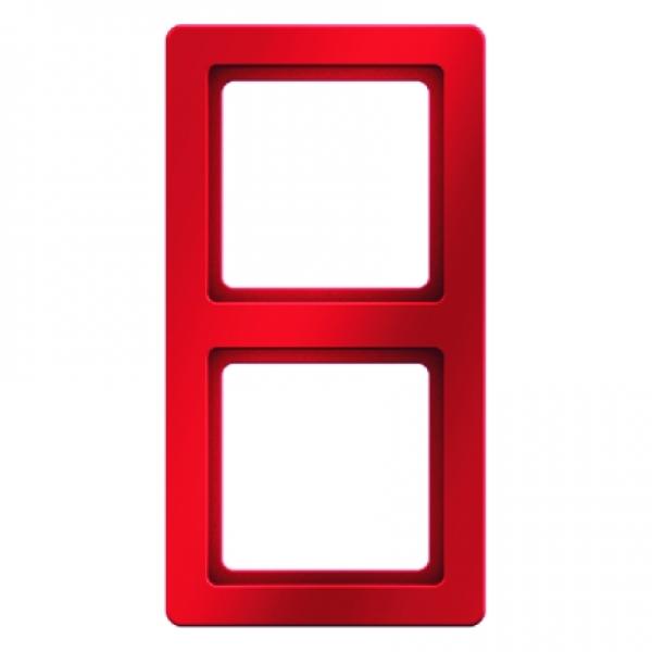 Berker Q.1 Rahmen 2-Fach rot, samt 10126062
