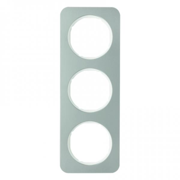 Berker R.1 Rahmen 3-Fach Edelstahl/polarwei§ 10132114