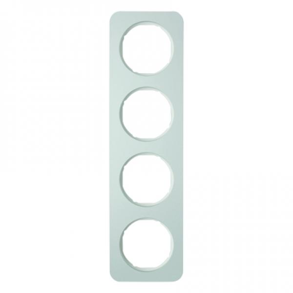 Berker R.1 Rahmen 4-Fach Alu/polarwei§ 10142174