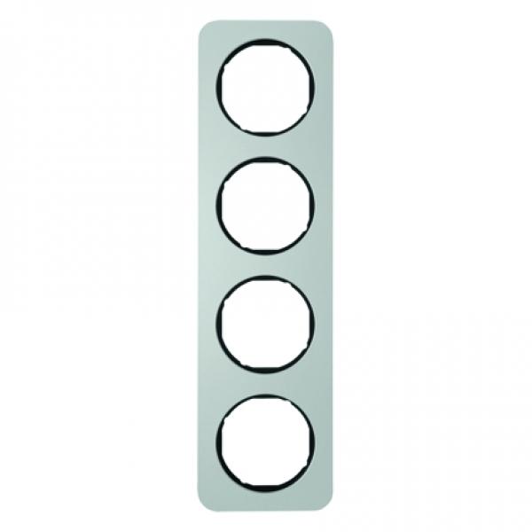 Berker R.1 Rahmen 4-Fach Alu/schwarz 10142184