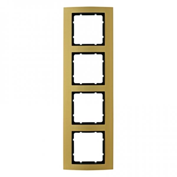 Berker B.3 Rahmen 4-Fach Alu, gold/anthrazit 10143016