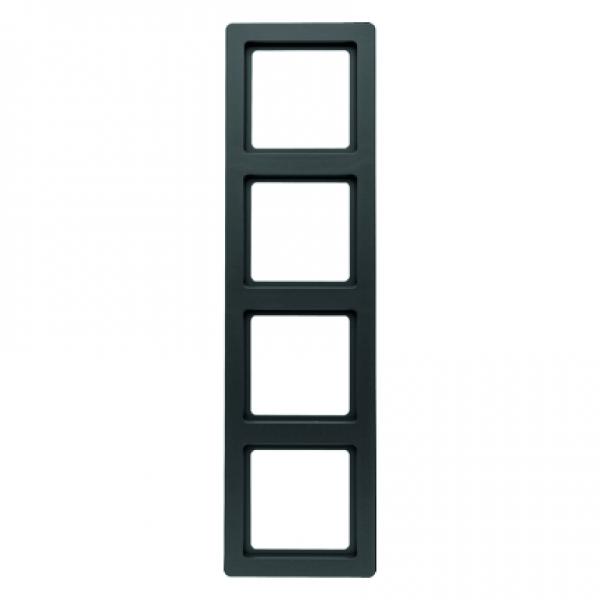 Berker Q.1 Rahmen 4-Fach anthrazit, samt 10146086