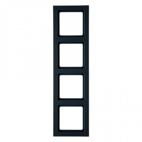 Berker Q.3 Rahmen 4-Fach anthrazit, samt 10146096