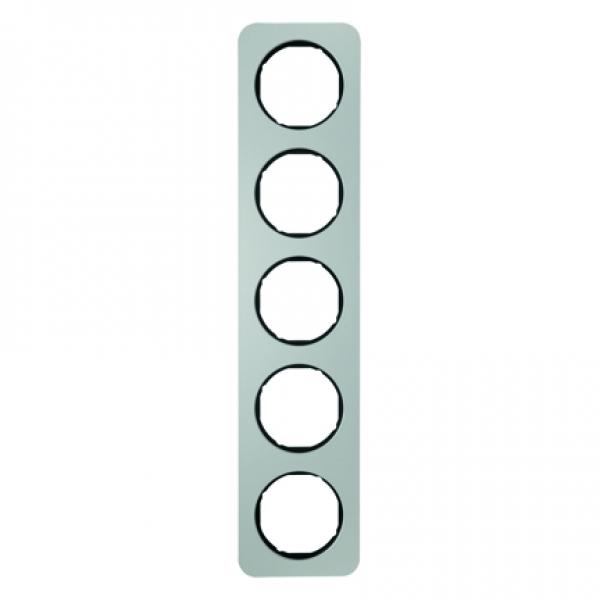 Berker R.1 Rahmen 5-Fach Alu/schwarz 10152184