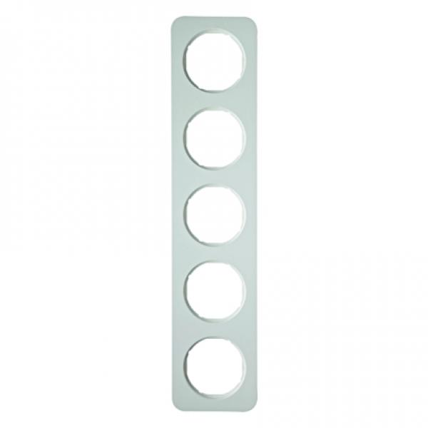 Berker R.1 Rahmen 5-Fach polarwei§, gl_nzend 10152189