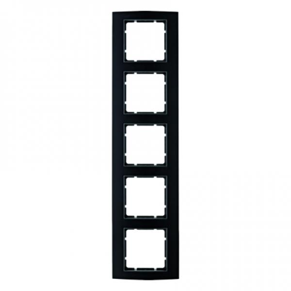 Berker B.3 Rahmen 5-Fach Alu, schwarz/anthrazit 10153005