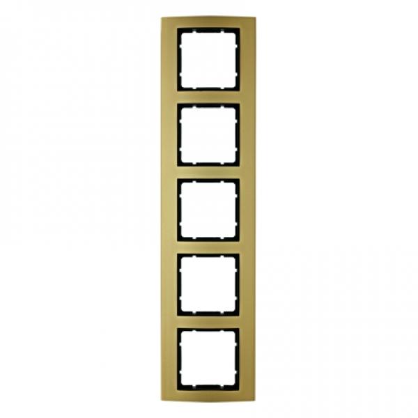 Berker B.3 Rahmen 5-Fach Alu, gold/anthrazit 10153016