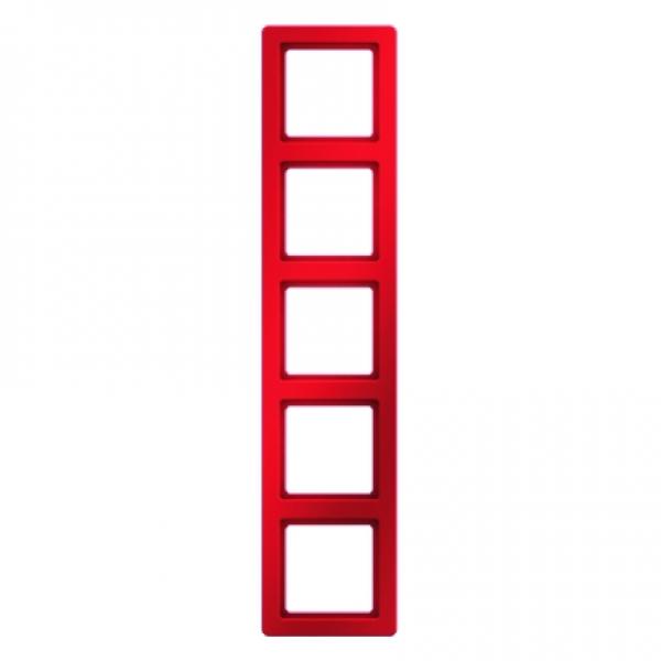 Berker Q.1 Rahmen 5-Fach rot, samt 10156062