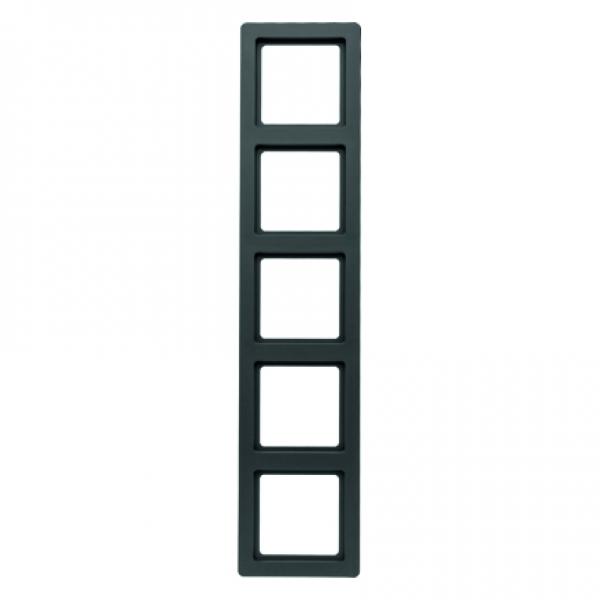 Berker Q.1 Rahmen 5-Fach anthrazit, samt 10156086