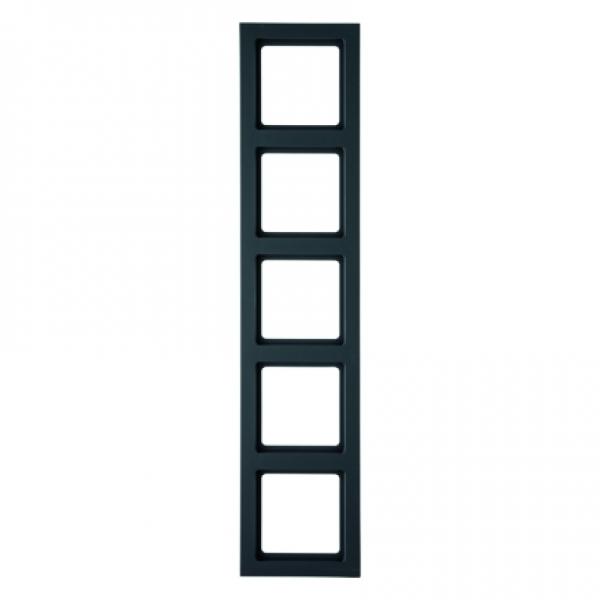 Berker Q.3 Rahmen 5-Fach anthrazit, samt 10156096