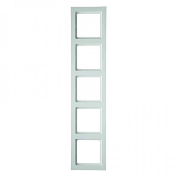 Berker Q.3 Rahmen 5-Fach polarweiß, samt 10156099