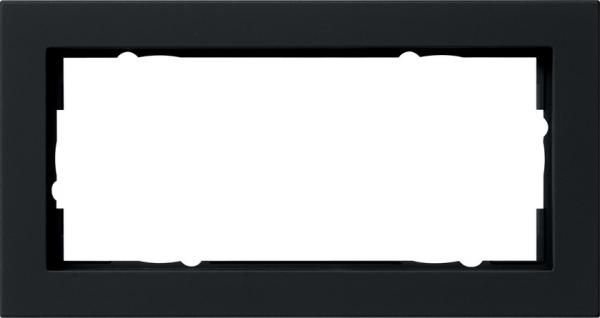 Gira Abdeckrahmen 2f o.M. Gira E2 Schwarz m 100209