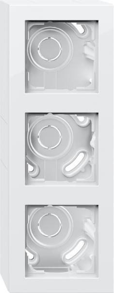 GIRA AP-Gehäuse 3f + Rahmen Gira E2 Reinweiß 106329