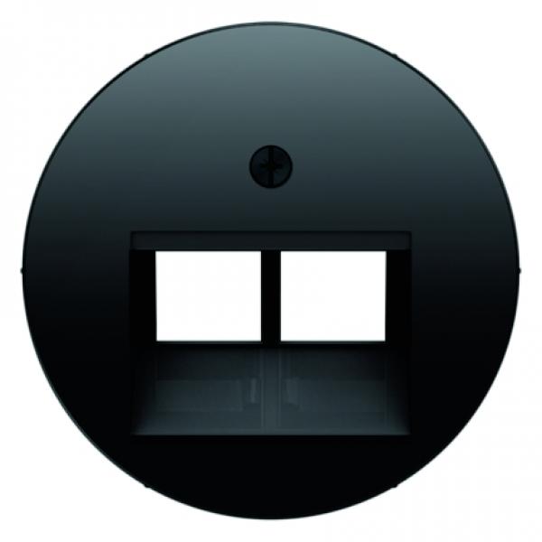 Berker R.1/R.3/R.classic UAE Abdeckung 2Fach schwarz, glänzend 14092045