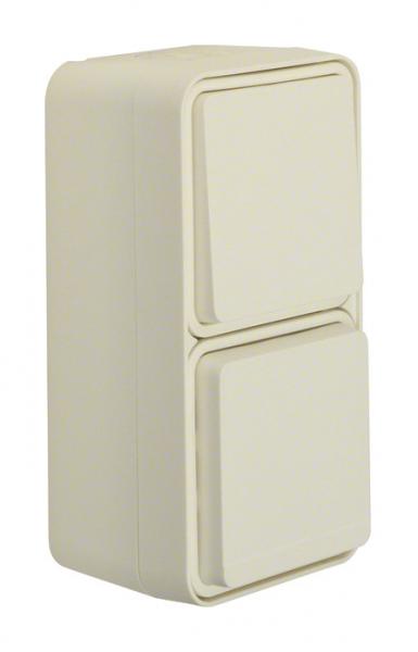 Berker W.1 IP55 Aufputz  Kombination Wechselsch./Steckd KD W.1 pw 47803512