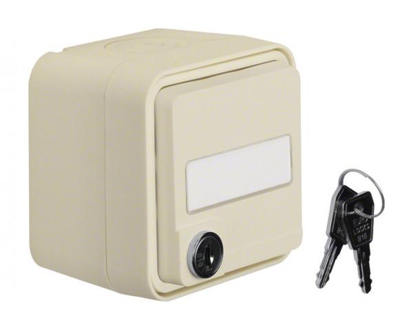 Berker W.1 IP55 Aufputz Steckdose Abschliessbar polarweiss matt 47693502