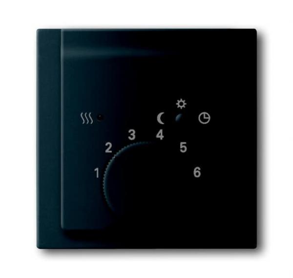 B+J impuls, Abdeckung fŸr Temperaturregler 1095 U, 1096 U, schwarz matt 1795-775