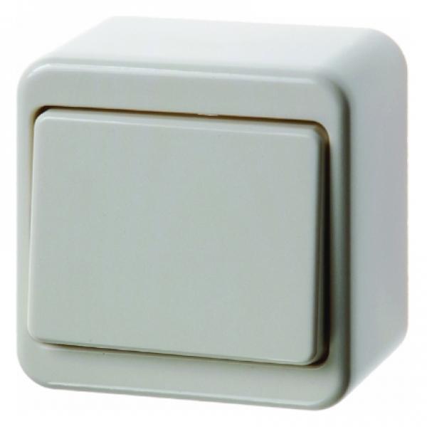Berker Kreuzschalter Aufputz wei§, gl_nzend 300740