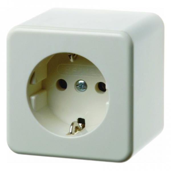 Berker Steckdose Aufputz wei§, gl_nzend 470040