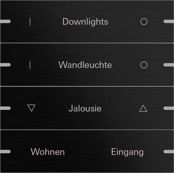 Gira Wippenset 4f indiv. Tastsens.4 TS4 Alum.Schwarz 5034126