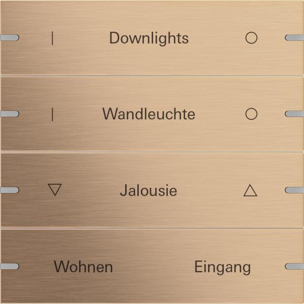 Gira Wippenset 4f indiv. Tastsens.4 TS4 Bronze 503438