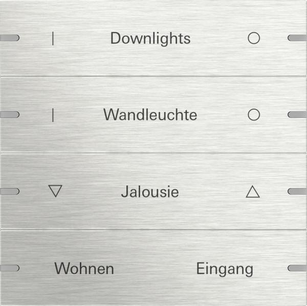 Gira Wippenset 4f indiv. Tastsens.4 TS4 Edelstahl 5034219