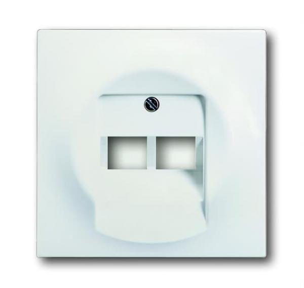 B+J impuls, Abdeckung fŸr UAE-Anschlussdosen, 2-fach, studiowei§ matt 1803-02-774