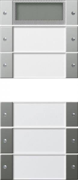 Gira Wippenset 5f Plus (2+3) BSF System 55 Klar/Edelstahl 2145600