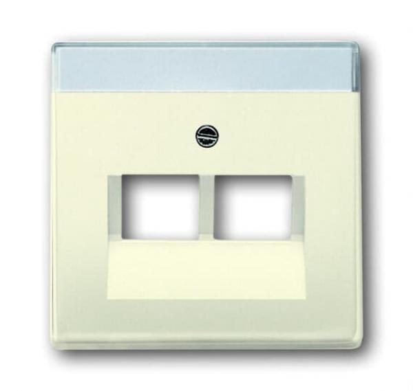 B+J future® linear, Abdeckung für UAE-Anschlussdose 2-fach, elfenbeinweiß 1803-02-82