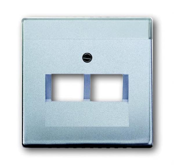 B+J future® linear, Abdeckung für UAE-Anschlussdose 2-fach, alusilber 1803-02-83