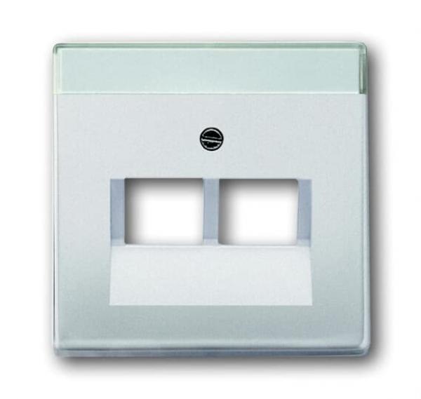 B+J pur edelstahl, Abdeckung fŸr UAE-Anschlussdose 2-fach 1803-02-866