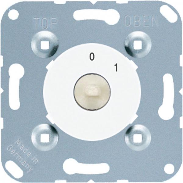 Jung Drehschalter, 20 AX 250 V ~, Ausschalter 2-pol. 20ÊAXÊ250ÊVÊ~, ohne Krallen, alpinwei§ 1101-20WW