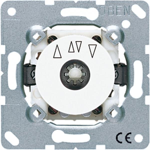 Jung Jalousie-Drehschalter Wendeschalter/-taster 1-pol. (1 Antrieb), 10 A 250 V ~, alpinweiß, UP 1234.10WW