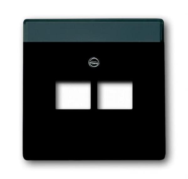 B+J future® linear, Abdeckung für UAE-Anschlussdose 2-fach, schwarz matt 1803-02-885