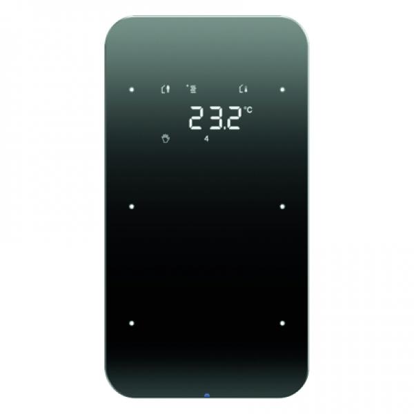 Berker Touchsensor 2fach mit Temperaturregler Berker R.1 Glas, schwarz 75642065