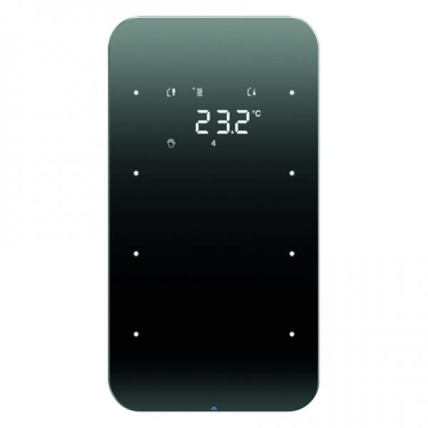 Berker Touchsensor 3fach mit Temperaturregler Berker R.1 Glas, schwarz 75643065