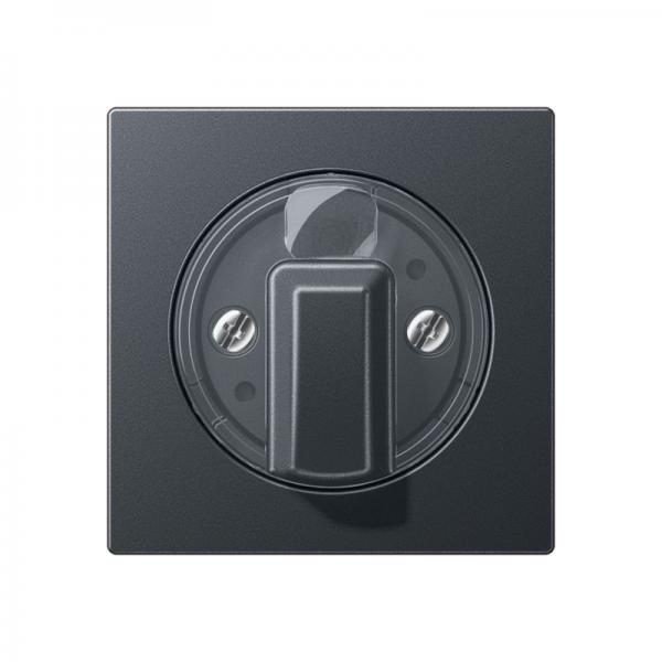 Jung Abdeckung für Drehschalter, Thermoplast lackiert, Serie A, anthrazit matt A1541BFANM