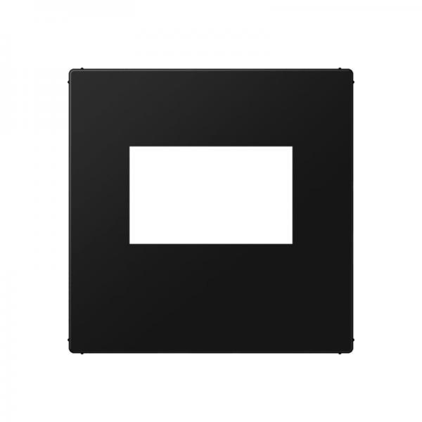 Jung Abdeckung für USB-Ladegerät, (gerastet), Serie A, graphitschwarz matt A1569USBSWM