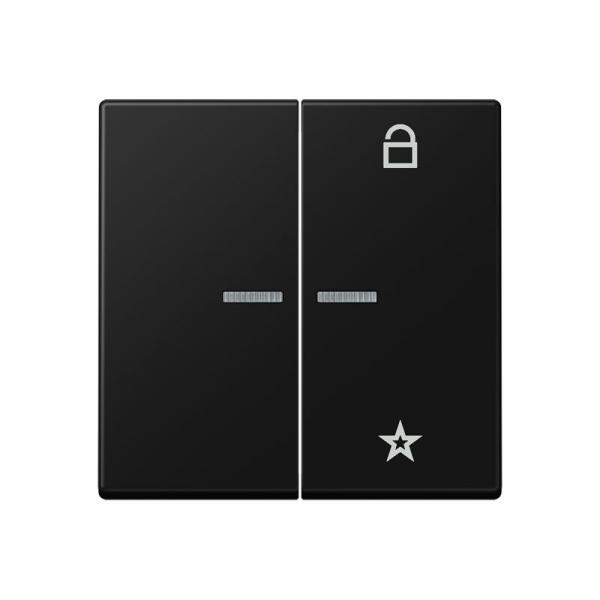 Jung Steuertaste Universal, Thermoplast lackiert, Serie A, graphitschwarz matt A1701BFSWM