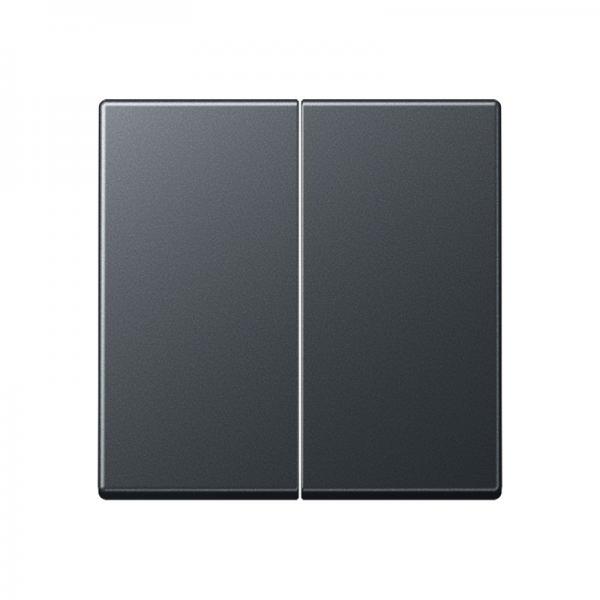 Jung Steuertaste 2fach Standard, Thermoplast lackiert, Serie A, anthrazit matt A1702BFANM