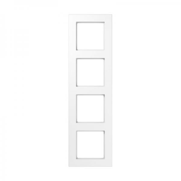 Jung Rahmen 4-fach, senkrechte und waagerechte Montage, Thermoplast, A 550, alpinweiß A5584BFWW