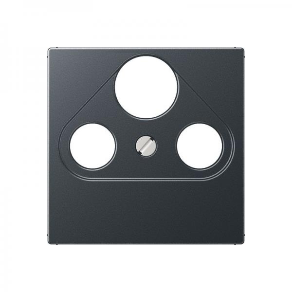 Jung Abdeckung für Universal-Sat/BK-Dosen, Thermoplast lackiert, Serie A, anthrazit matt A561BFPLSATANM