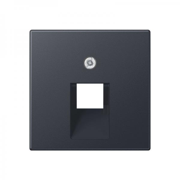 Jung Abdeckung für IAE/UAE-Anschlussdosen 1 x 8-polig, Thermoplast lackiert, Serie A, anthrazit matt A569-1BFPLUAANM