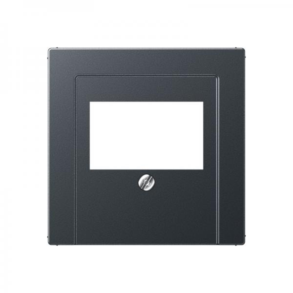 Jung Abdeckung für TAE-Anschlussdosen, Thermoplast lackiert, Serie A, anthrazit matt A569BFPLTANM