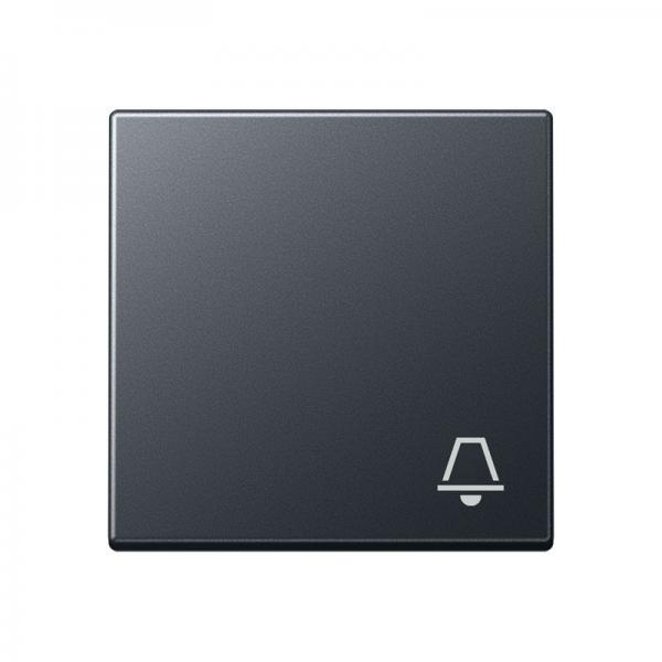 Jung Wippe 1fach, Symbol Klingel, Thermoplast lackiert, Serie A, anthrazit matt A590BFKANM