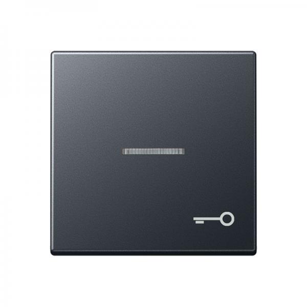 Jung Wippe 1fach mit Lichtleiter, Symbol Tür, Thermoplast lackiert, Serie A, anthrazit matt A590BFKO5TANM