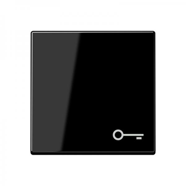 Jung Wippe 1fach, Symbol Tür, Thermoplast, Serie A, schwarz A590BFTSW
