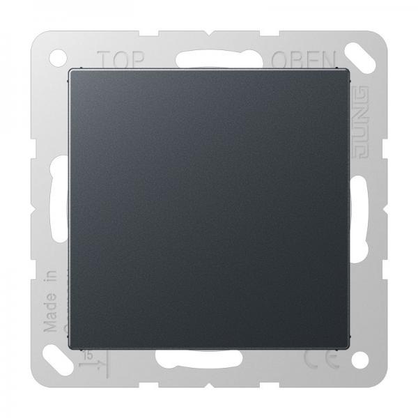 Jung Blind-Abdeckung (verrastet), Thermoplast lackiert, Serie A, anthrazit matt A594-0ANM