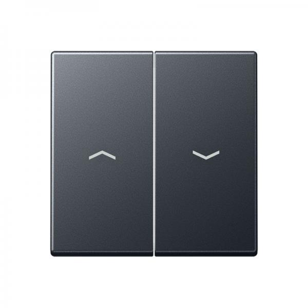 Jung Wippe 2fach, Symbol Pfeil, Thermoplast lackiert, Serie A, anthrazit matt A595BFPANM