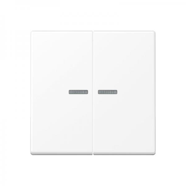 Jung Wippe 2fach mit Lichtleiter, Duroplast lackiert, Serie A, schneeweiß matt A595KO5WWM